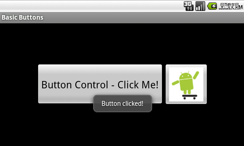 Handling a Button control click with a Toast