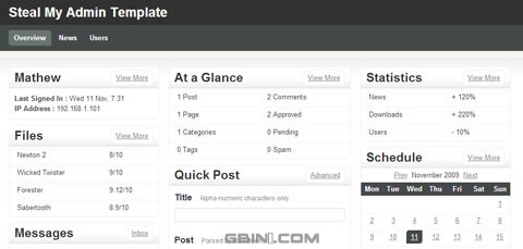 Steal My Admin Template