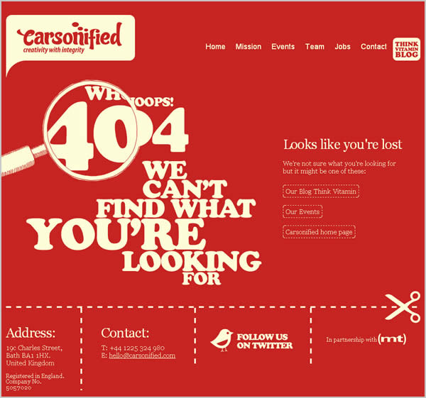 Cool Examples of Custom Error 404 Pages