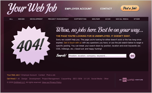 Cool Examples of Custom Error 404 Pages