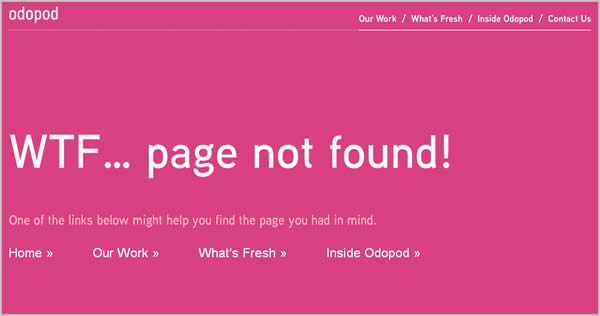 Cool Examples of Custom Error 404 Pages