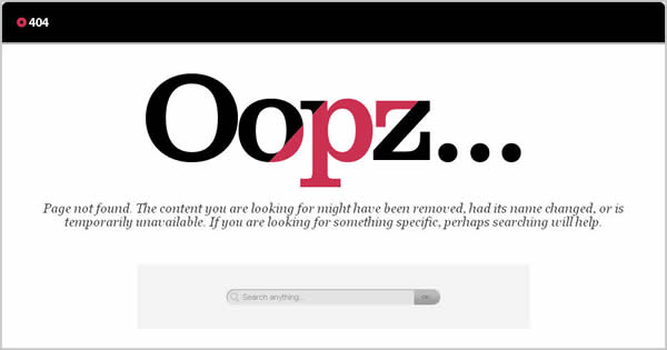 Cool Examples of Custom Error 404 Pages