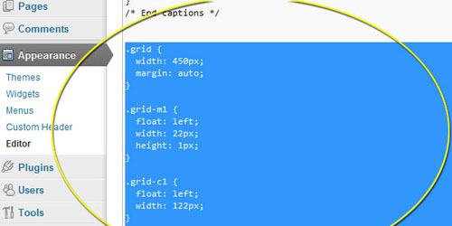 03c paste Integrating Simple CSS Grid Layouts into WordPress