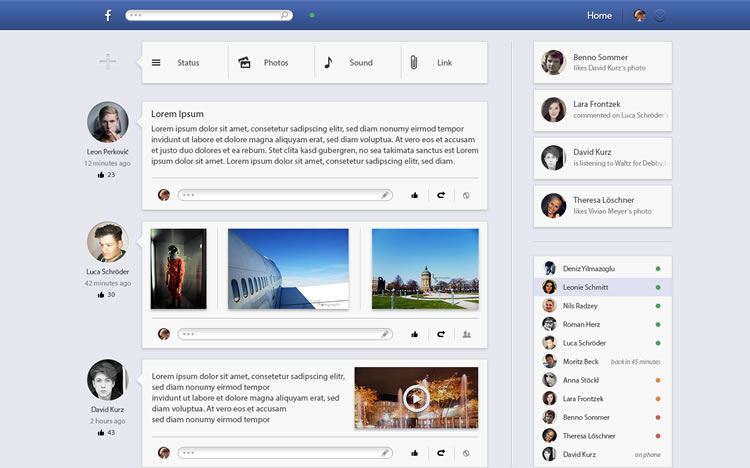 Facebook - Web Redesign Concept