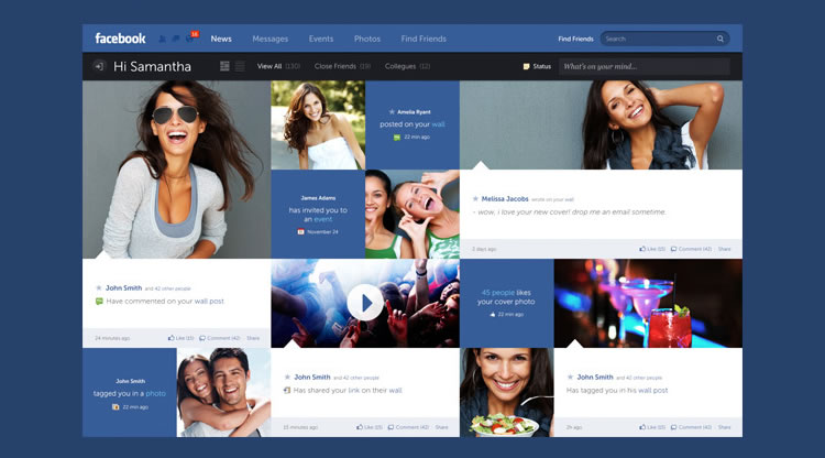 Facebook - Web Redesign Concept