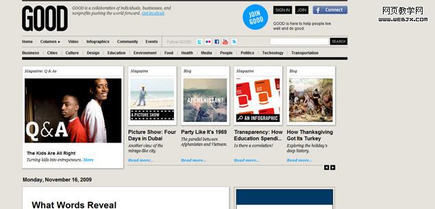 Magazine Web Design Styles
