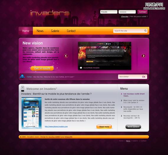 invaders-deviantart-inspirational-creative-web-design