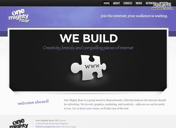 Purple Website Showcase - One Mighty Roar