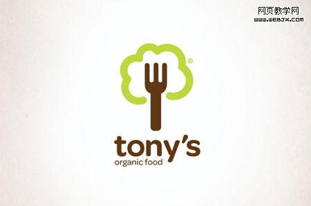 tony organic food 20 cool & inspiring logo designs