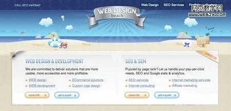 web design beach