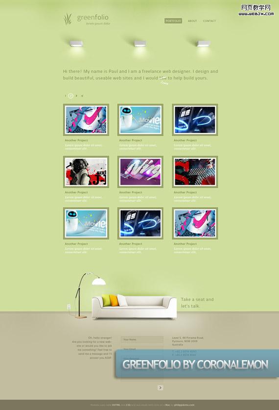 greenfolio-creative-web-design-layout-inspiration