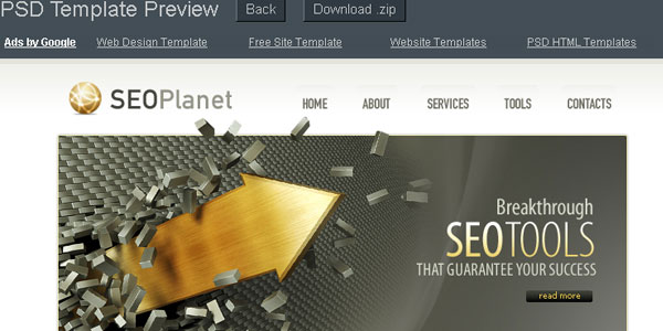 SEO Planet PSD Template