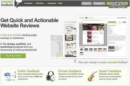 conceptfeedback 25 Tools to Improve Your Websites Usability