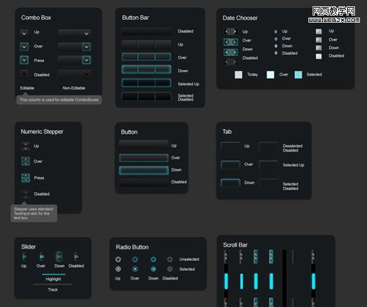 Uidesignkit24 in Free Wireframing Kits, UI Design Kits, PDFs and Resources