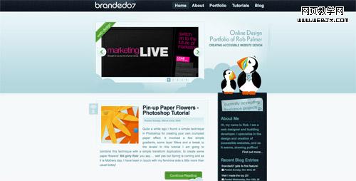 Web design trend example