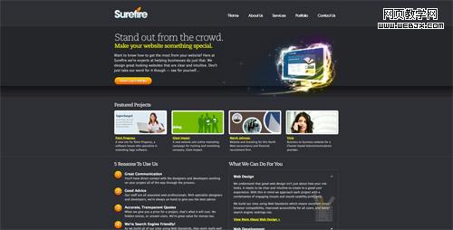 Web design trend example